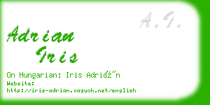 adrian iris business card